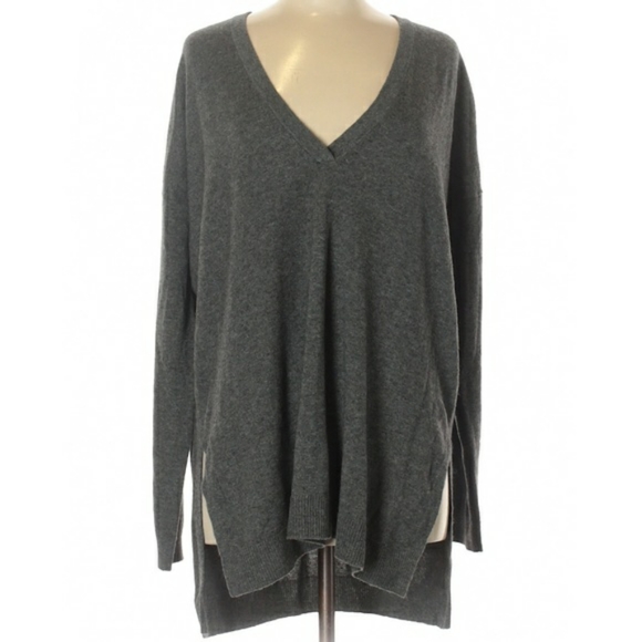 Vince Sweaters - Vince Grey Cashmere Wool V Neck Oversized Sweater